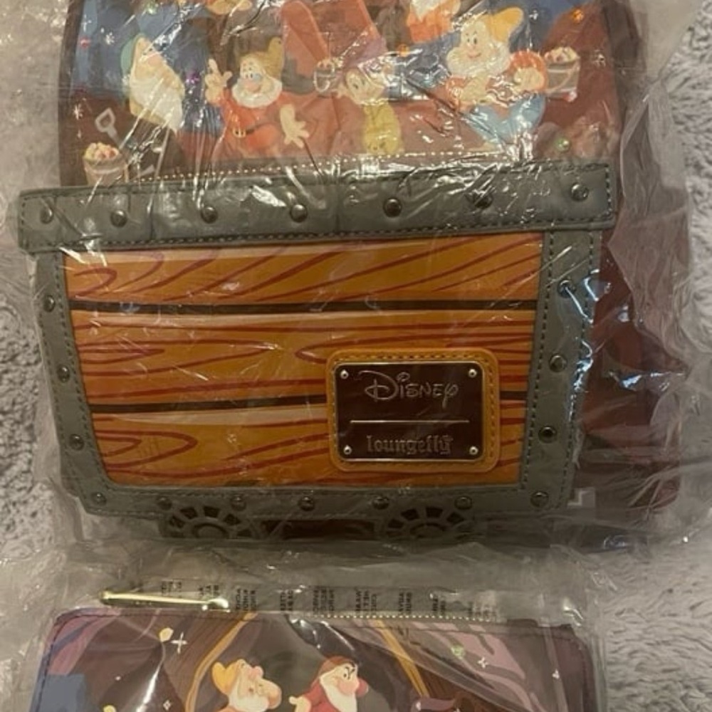 Loungefly Disney Seven Dwarfs Backpack - Brown and Gray